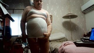 WIENER GIRL -girdled wiener play and cum