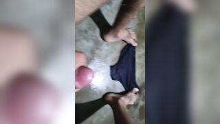 Guy masterbution with underwear have look