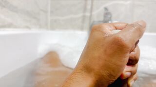 Stepmom watching while Young boy Masturbating in Bath