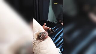 Caged sissygasm squirt brom bbc dildo intense anal orgasm