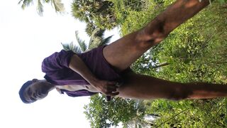 Masturbating on forest outside - 10 image