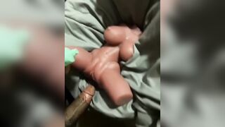 BBC fucks a doll and cumshot