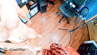 Hung Uncut Friends Docking and Fucking a Toy Together Massive Double Cumshot! 4K Uhd - 8 image