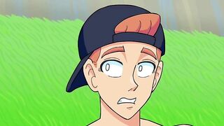 My friend takes his cock out of his pants and fucks me