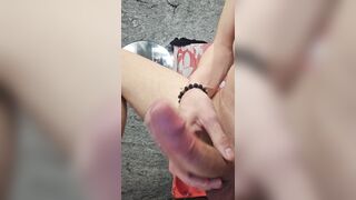 Young Dripping Big Cock Cums Explosively Twice