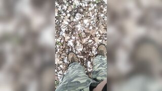 pissing in the forest