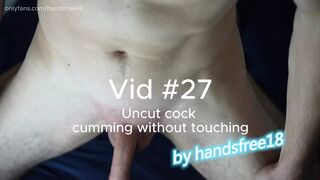 Uncut little Penis becomes hard