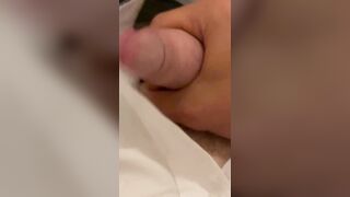Teacher and student. Old teacher gets first time helping hand from young 18 virgin student handjob with big hot cum. - 10 image