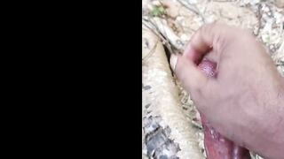 Sril ankan big dick Boy Nude beach Jerking Off Cum shot