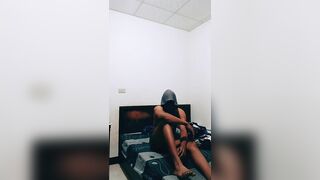 Guy stripping nude in bed