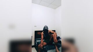 Guy stripping nude in bed