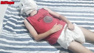 Diaper Masked Boy 18+ Jerking Off and Cumming