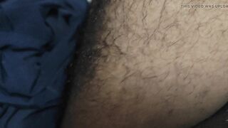 The boy shook his hand at night.