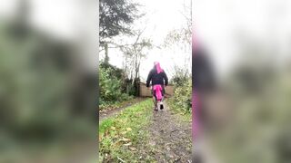 In a handyman outfit to fetch the mail