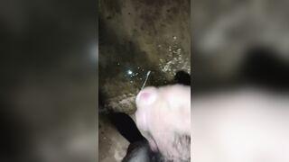 I squirt in a garage naked.