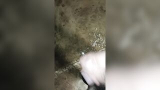 I squirt in a garage naked.