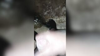 I squirt in a garage naked.