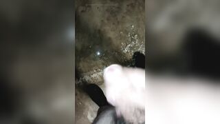 I squirt in a garage naked.