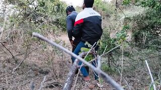 Stepbrother and Truck Driver Coming outside Forest And Fucking Fast Time.