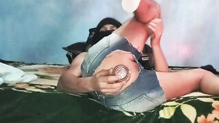 I fuck my prolapse with a huge cucumber