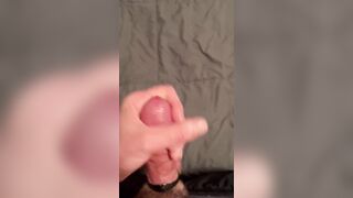 A Cock Ring, Lube and a Massive Cumshot