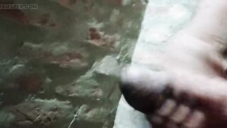 Gay guy spanking his cock in the bathroom - 8 image