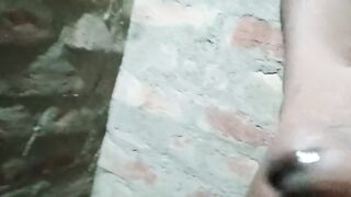 Gay guy spanking his cock in the bathroom - 9 image