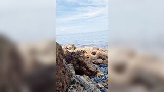 Jerking and Cumming Naked on a Non Nude Beach