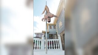 Dancing pole dance NAKED