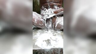 Desi Big dick Wash with Soap and Massage with Coconut Oil