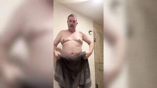 Chubby cool daddy after shower naked - 4 image