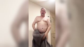 Chubby cool daddy after shower naked - 8 image