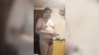 I jumped rope naked in the room