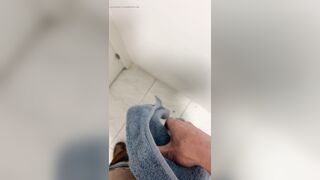 My roommate's brush and towel