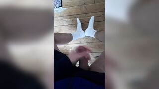 wanking and cumming on my socks part 2