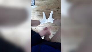 wanking and cumming on my socks part 2