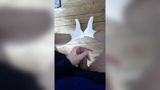 wanking and cumming on my socks part 2
