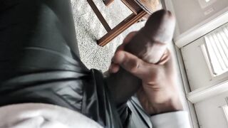 Cumming after a long night of work