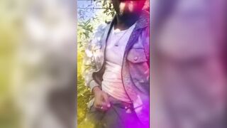 Holi bhabhi ke saath jungle mein lathmar holi #happyholi - 8 image