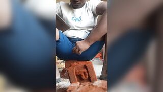 Home bathroom wife hard cock mouth sex