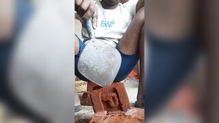 Home bathroom wife hard cock mouth sex