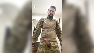 horny military jerking off