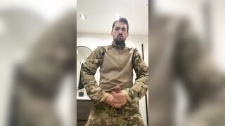 horny military jerking off