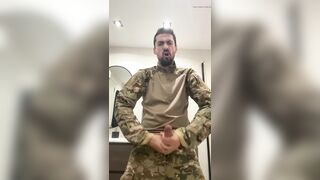 horny military jerking off