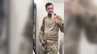 horny military jerking off