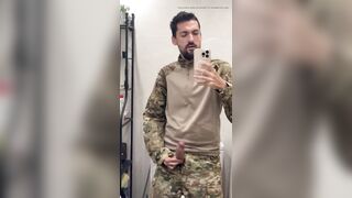 horny military jerking off