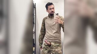 horny military jerking off