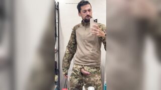 horny military jerking off