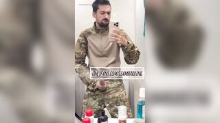 horny military jerking off