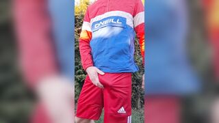 Triple Huge Pissing right in your face. Skinny boy pissing multiple times outdoor - 8 image